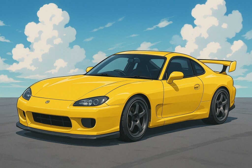 低重心のスポーツカーのイメージイラスト