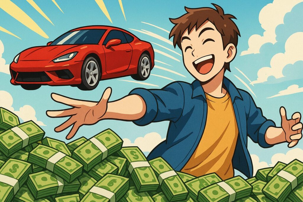 スポーツカーの売りどきイメージイラスト